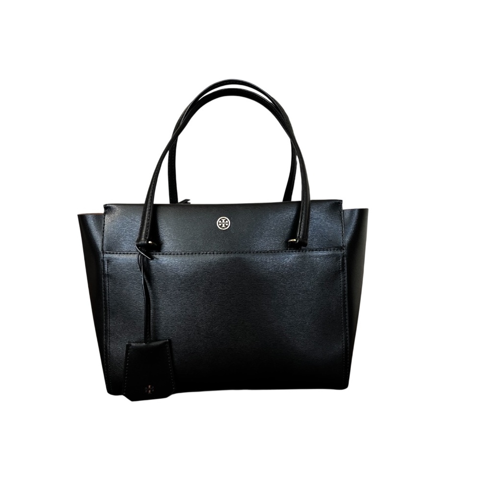 Tory Burch Parker Leather Tote Bag- Black